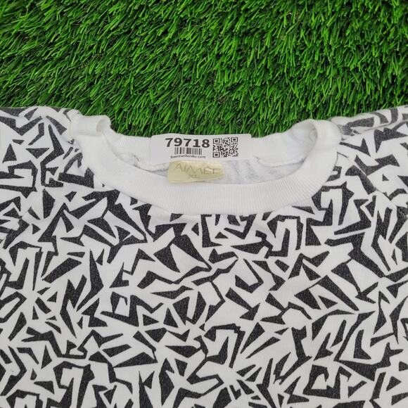 Vintage Geometric AOP Sweatshirt Womens XL 22x23 Boxy - Picture 3 of 11